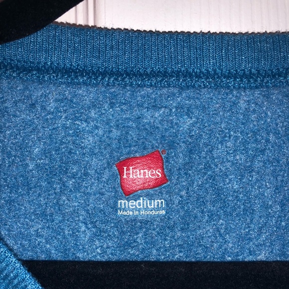 Blue basic Hanes sweatshirt - Picture 2 of 3